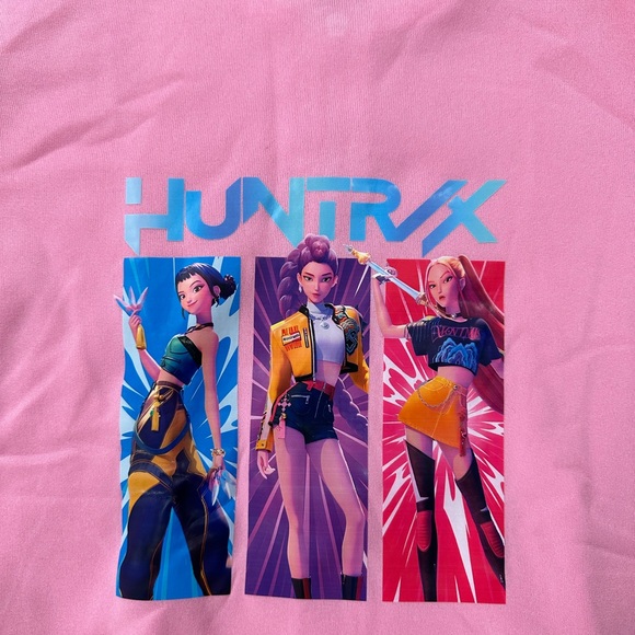 Kpop Demon Hunters Zip Hoodie Kids Sweatshirt Girl Boy Baby Jacket, Pink, 150 - Picture 5 of 5